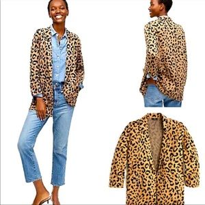 JCrew Leopard Blazer Sweater